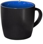 12 oz. Riviera Ceramic Mug in Individual Mailer - Black-blue