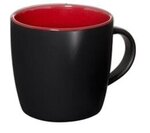 12 oz. Riviera Ceramic Mug in Individual Mailer - Black-red