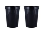 12 oz. Smooth Wall Plastic Stadium Cup - Black