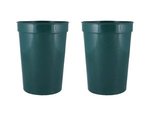 12 oz. Smooth Wall Plastic Stadium Cup - Forest Green