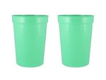12 oz. Smooth Wall Plastic Stadium Cup - Neon Green