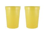 12 oz. Smooth Wall Plastic Stadium Cup - Neon Yellow
