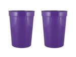 12 oz. Smooth Wall Plastic Stadium Cup - Purple