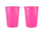 12 oz. Smooth Walled Stadium Cup - Neon Pink