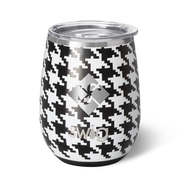 Main Product Image for 12 Oz. Swig Life Houndstooth Stemless Wine Tumbler