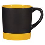 12 Oz. Two-Tone Americano Mug - Black with Yellow