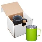12 oz. Vacuum Insulated Coffee Mug with Handle in Individual - Lime Green