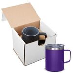 12 oz. Vacuum Insulated Coffee Mug with Handle in Individual - Purple
