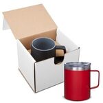 12 oz. Vacuum Insulated Coffee Mug with Handle in Individual - Red