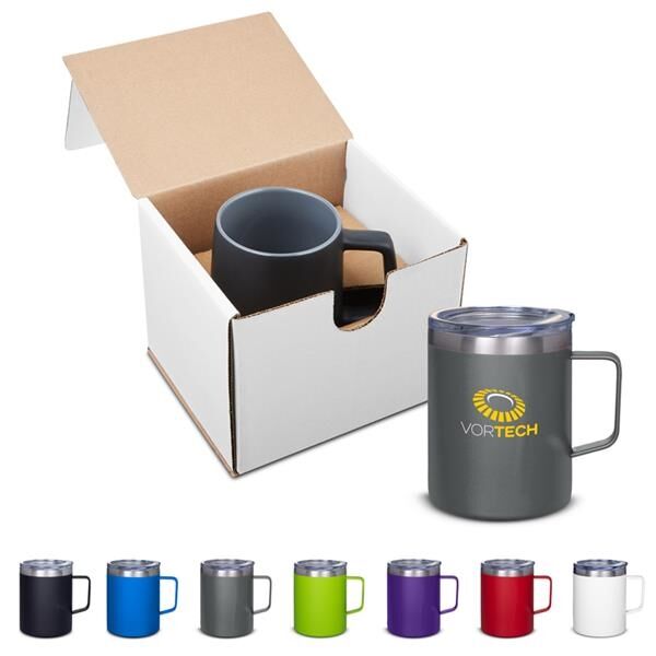 Main Product Image for 12 oz. Vacuum Insulated Coffee Mug w/ Handle in Individual Mail