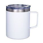 12 oz. Vacuum Insulated Coffee Mug with Handle - White