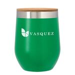 12 Oz. Vinay Stemless Wine Glass With Bamboo Lid -  