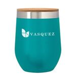 12 Oz. Vinay Stemless Wine Glass With Bamboo Lid -  