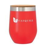 12 Oz. Vinay Stemless Wine Glass With Bamboo Lid -  