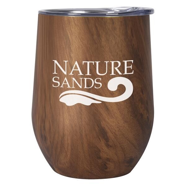 Main Product Image for 12 Oz Woodgrain Alexander Stemless Wine Cup