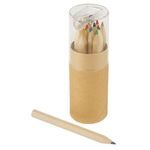 12-Piece Colored Pencil Set In Tube With Sharpener -  