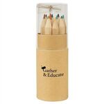 12-Piece Colored Pencil Set In Tube With Sharpener -  