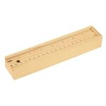 12- Piece Colored Pencil Set In Wooden Ruler Box -  