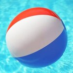 12" Red-White-Blue Beach Ball -  