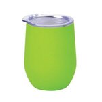 12oz. Rubberize Finish Stainless Steel Stemless Wine Glass - Lime