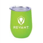 12oz. Rubberize Finish Stainless Steel Stemless Wine Glass - Lime