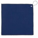 12x12 Recycled Golf Towel with Carabiner - Blue