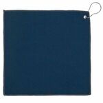 12x12 Recycled Golf Towel with Carabiner - Navy Blue