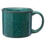 13 oz. Ceramic Campfire Coffee Mugs - Colored - Full Color - Green