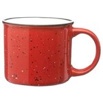 13 oz. Ceramic Campfire Coffee Mugs - Colored - Full Color - Red