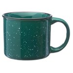 13 oz. Ceramic Campfire Coffee Mugs - Silkscreen - Green