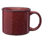 13 oz. Ceramic Campfire Coffee Mugs - Silkscreen - Maroon