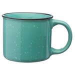 13 oz. Ceramic Campfire Coffee Mugs - Silkscreen - Mint