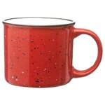 13 oz. Ceramic Campfire Coffee Mugs - Silkscreen - Red