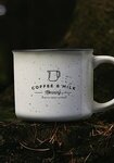 13 oz. Ceramic Campfire Coffee Mugs - Silkscreen -  