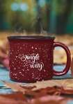 13 oz. Ceramic Campfire Coffee Mugs - Silkscreen -  