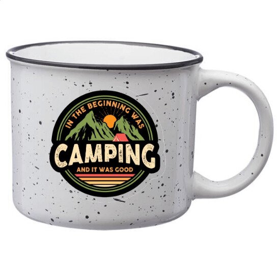 Main Product Image for 13 oz. Ceramic Campfire Coffee Mugs - White - Full Color