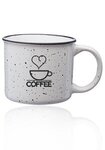 13 oz. Ceramic Campfire Coffee Mugs - White - Full Color -  