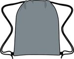 13"w x 16.5"h Drawstring Non-Woven Bag- 4 Color - Gray