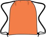 13"w x 16.5"h Drawstring Non-Woven Bag- 4 Color - Orange