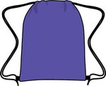 13"w x 16.5"h Drawstring Non-Woven Bag- 4 Color - Purple