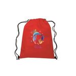 13"w x 16.5"h Drawstring Non-Woven Bag- 4 Color - Red