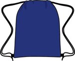 13"w x 16.5"h Drawstring Non-Woven Bag- 4 Color - Royal Blue