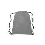 13"w x 16.5"h Drawstring Non-Woven Bag - Gray