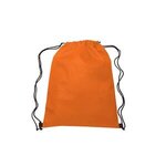 13"w x 16.5"h Drawstring Non-Woven Bag - Orange