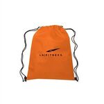 13"w x 16.5"h Drawstring Non-Woven Bag - Orange