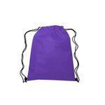 13"w x 16.5"h Drawstring Non-Woven Bag - Purple