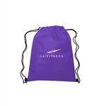 13"w x 16.5"h Drawstring Non-Woven Bag - Purple