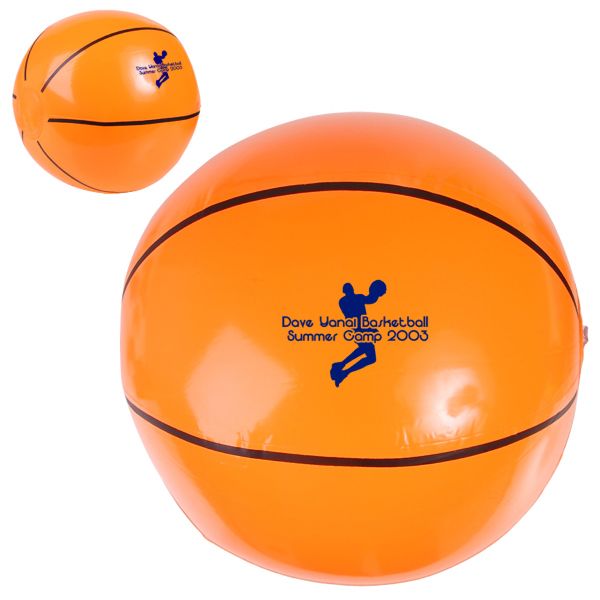 Main Product Image for Custom Imprinted Basketball Beach Ball 14in
