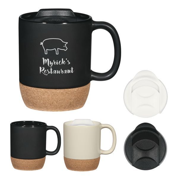 Main Product Image for Custom Printed 14 Oz. Cork Base Ceramic Mug