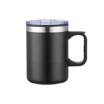 14 Oz. Double Wall Camping Mug with Handle - Full Color - Black